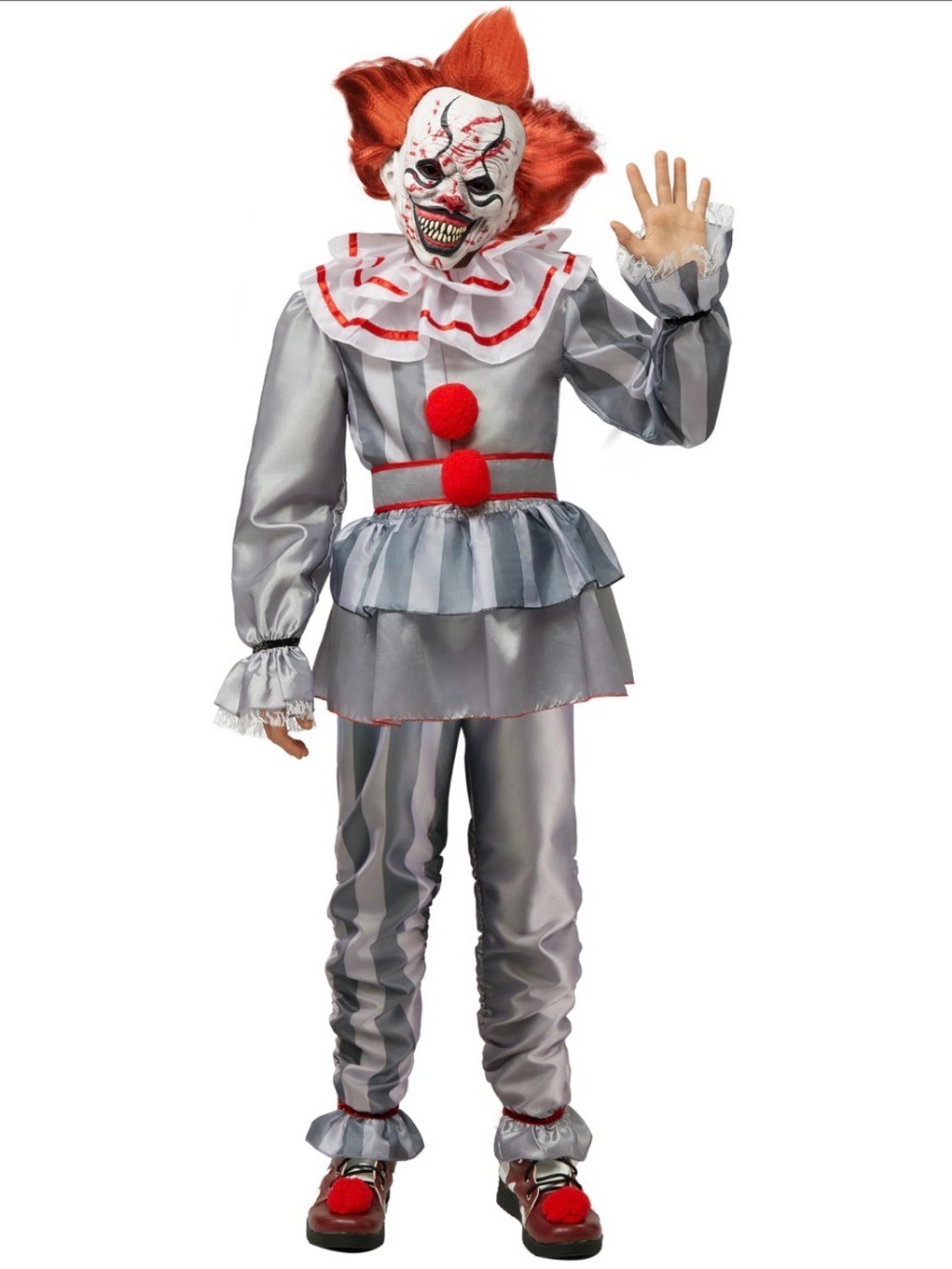 Spooktacular Creations Boys Scary Clown Halloween Costume Size M 8-10  No Top